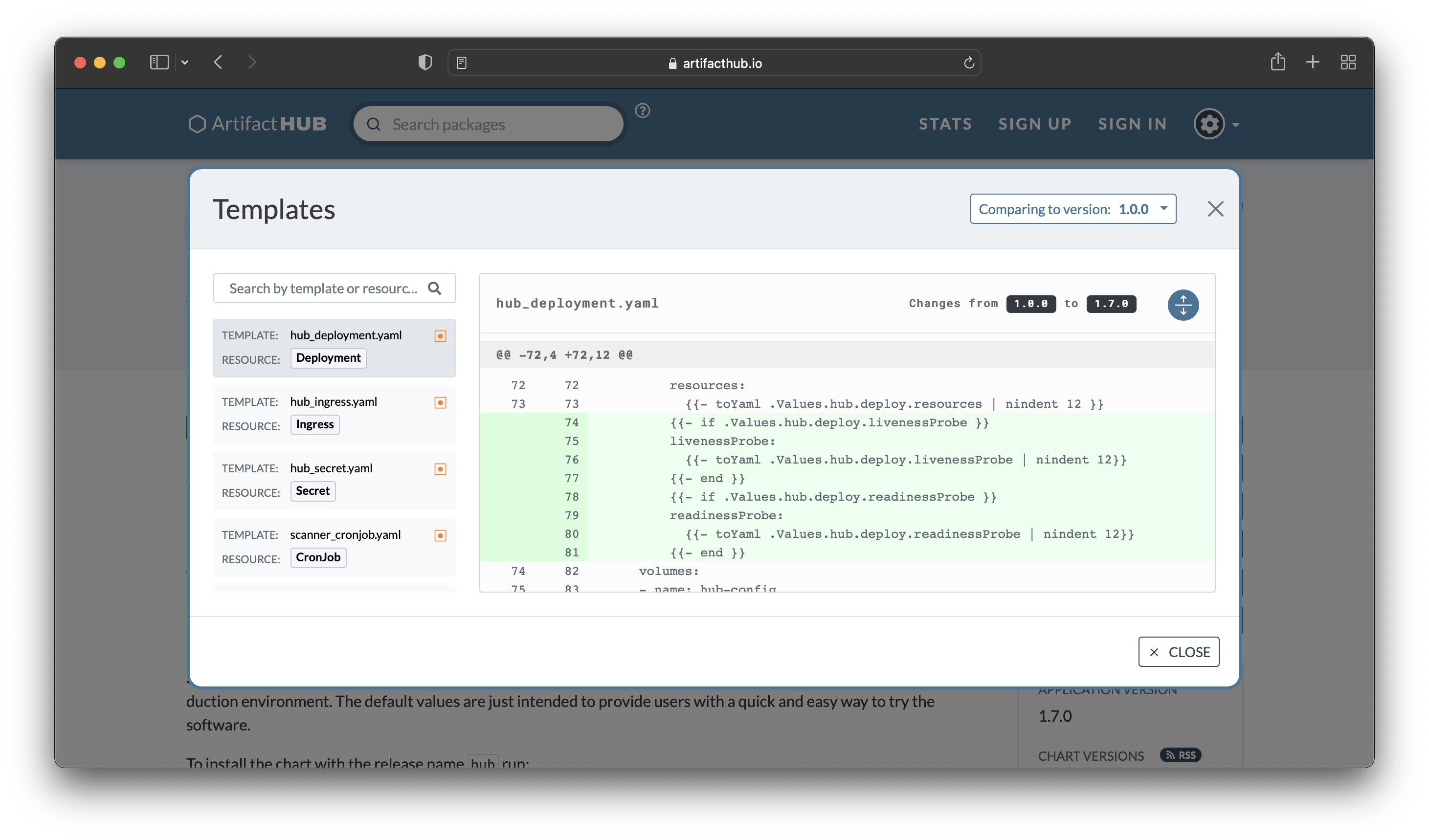 Comparing Helm Templates Between Versions Artifact Hub Blog